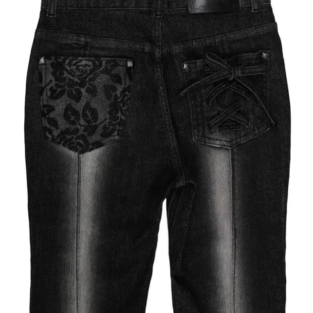 달링유어배드 CORSET HIGHLIGHT BOOTS CUT DENIM