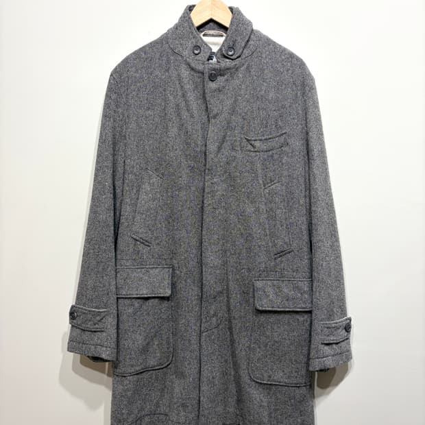 엔지니어드 가먼츠 헤링본 울 코트