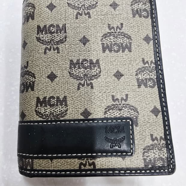 MCM 반지갑 남성용 브라운 모노그램