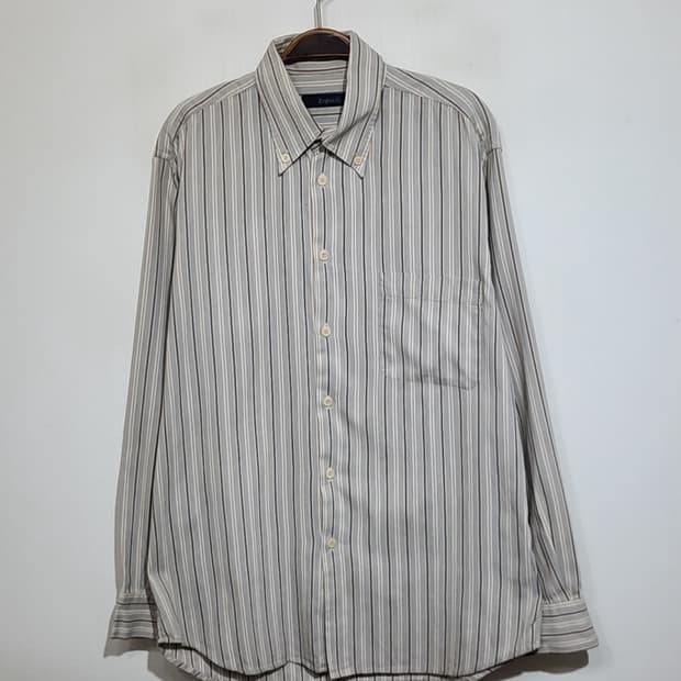 (XL) 제냐 남방 스트라이프 셔츠 포켓 이태리판 