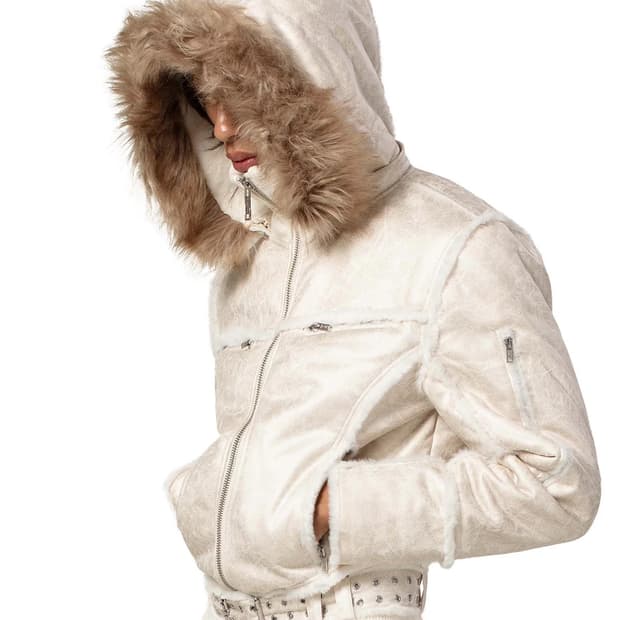 Racer worldwide snow sheepskin jacket