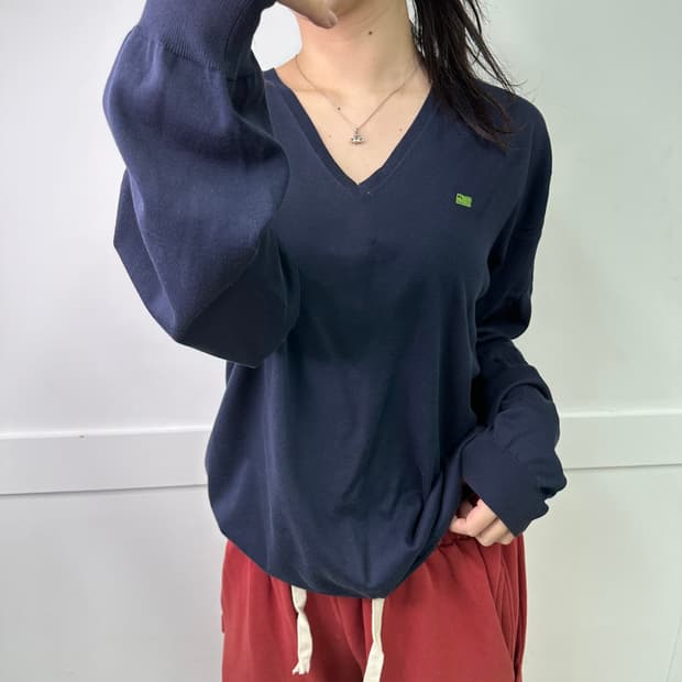 100 폴로랄프로렌 진스 브이넥 성조기 니트