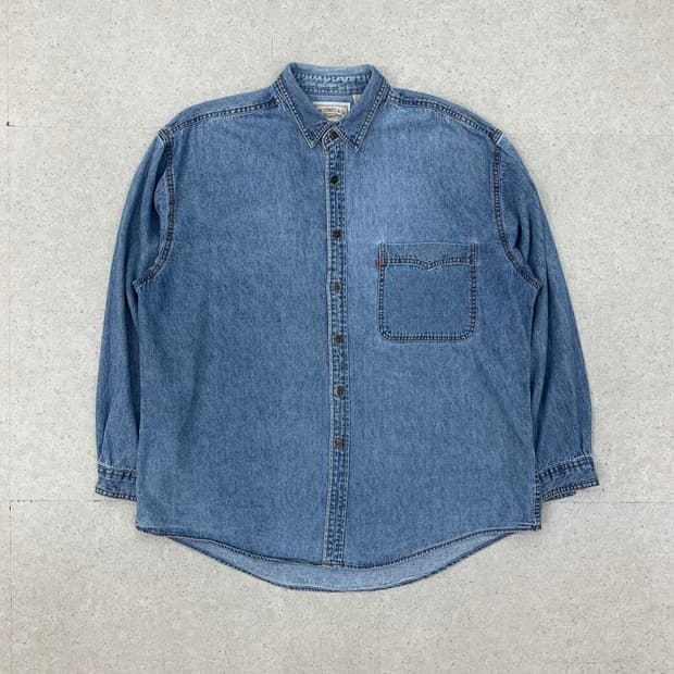 Levis 90s 리바이스 오렌지탭 싱글포켓 데님셔츠