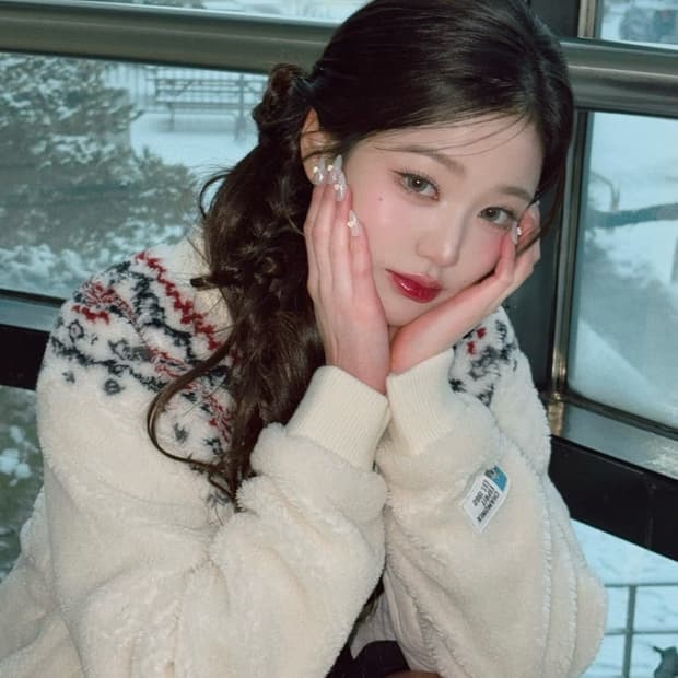 아이더 허그 자카드 플리스 m 새상품