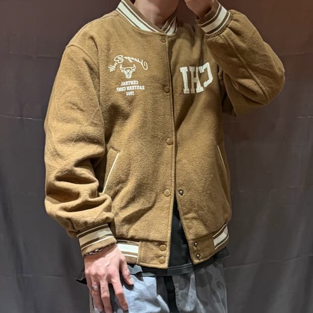 M NBA 시카고불스 1966 빅로고 바시티 자켓