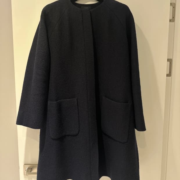 COS 네이비 울 코트 A라인 34사이즈