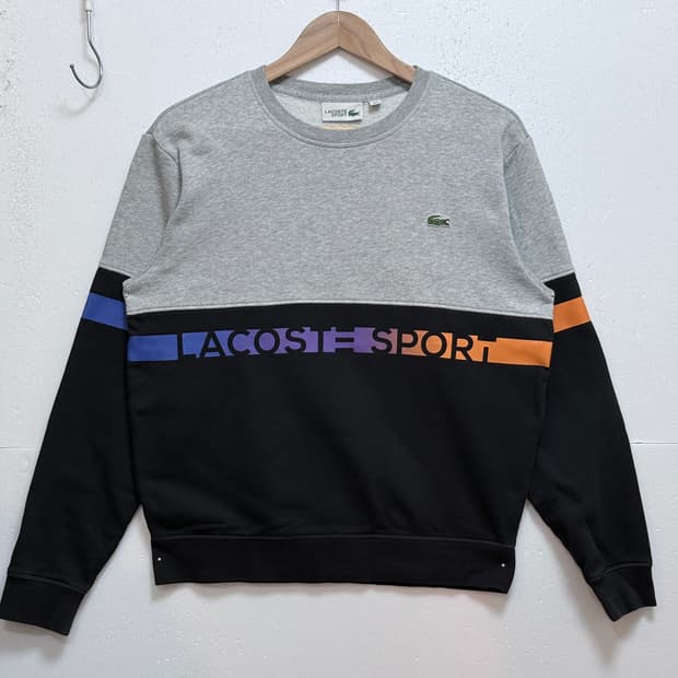라코스테 그라데이션 배색 기모 스웨트셔츠 95