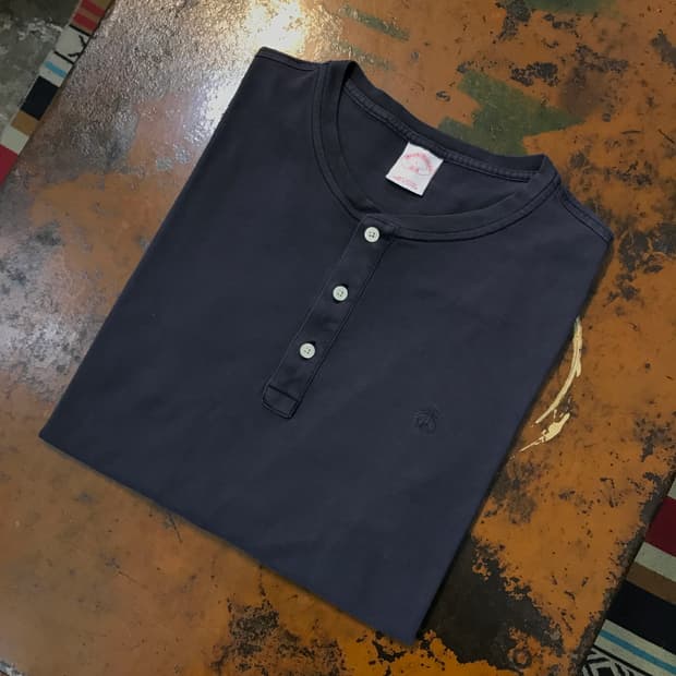 브룩스브라더스 네이비그레이 헨리넥 롱 슬리브 남성 105 사이즈 