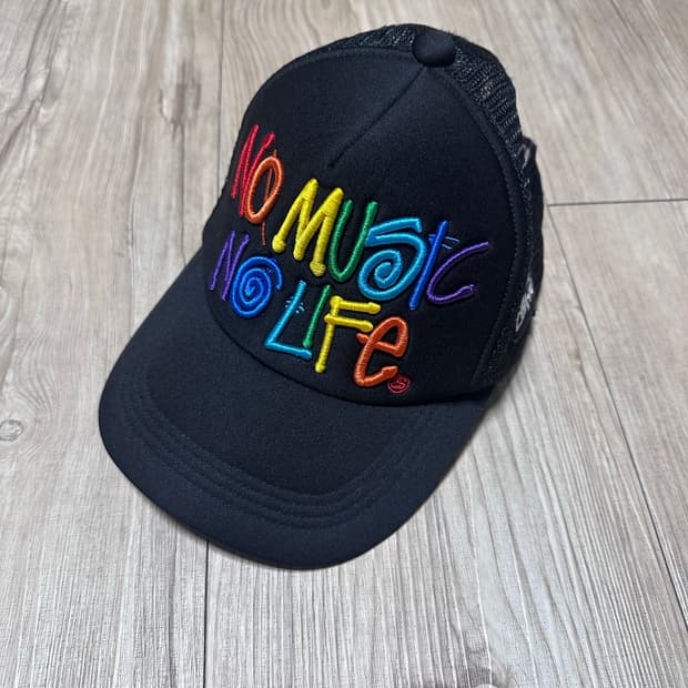 빈티지 스투시 X 타워레코즈 메쉬캡 블랙