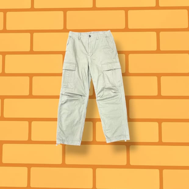 밀리터리 라이트 올리브 카고 팬츠 (32)