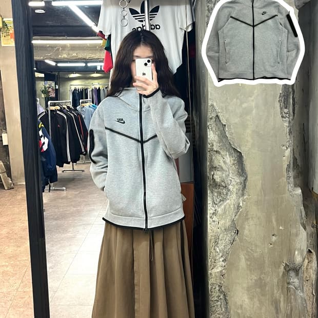 나이키 투웨이 후드집업 그레이 L #csz2571