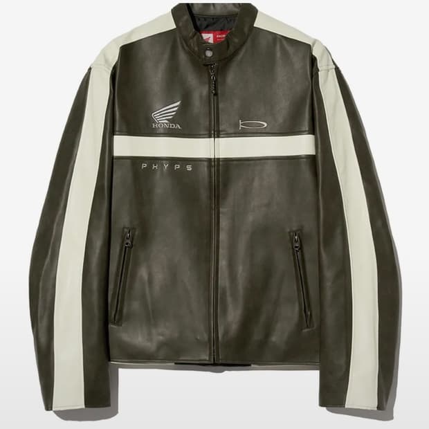 Honda 모터싸이클 레더재킷 차콜 L