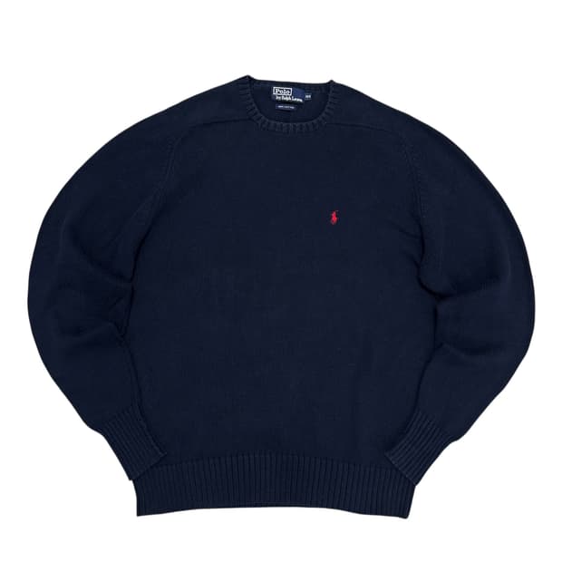 폴로 일경물산 네이비 코튼니트(105)