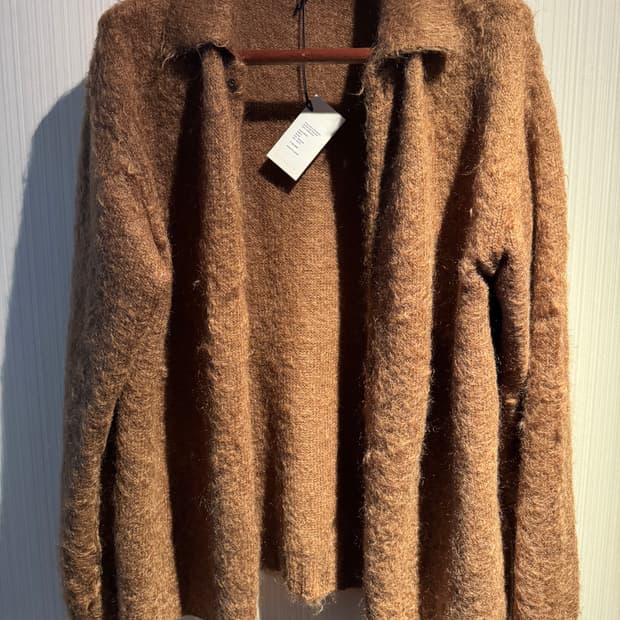 오라리 아담앳로페 키드 모헤어 가디건 브라운 5