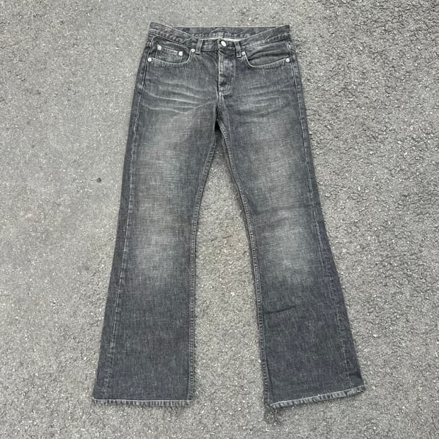 00‘s 헬무트랭 본인기 블랙 워시드 부츠컷 진