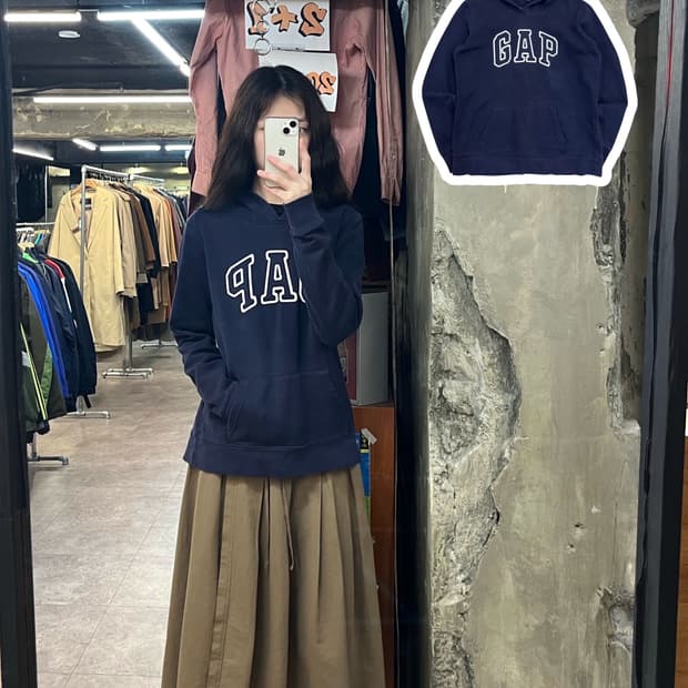 갭 후드티 네이비 M #csz3156
