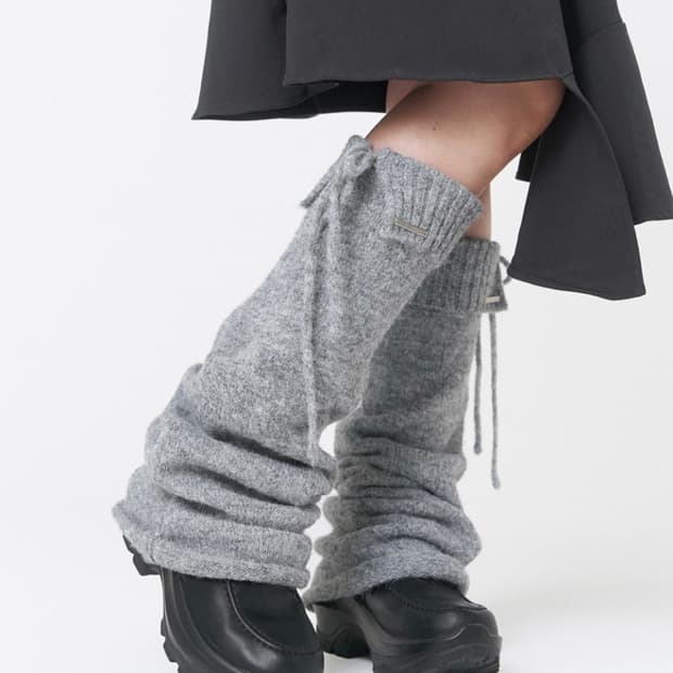 미세키서울 Drawstring leg warmer GREY 레그워머