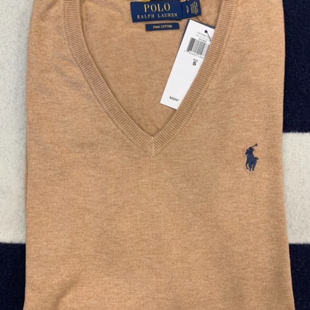 새상품) 폴로랄프로렌 피마코튼니트 베이지 S