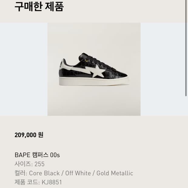 아디다스 x 베이프 bape 캠퍼스 00s