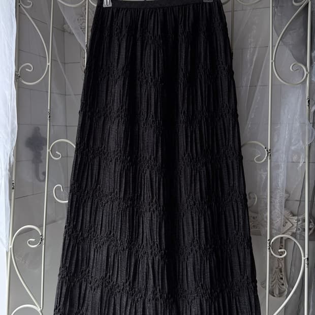 Bokashi Wrinkle Long Skirt 0324