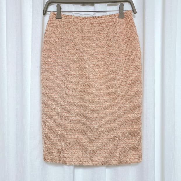 미쏘니 울93 버건디메탈사믹스 트위드 스커트 치마 (26인치) 상태중고