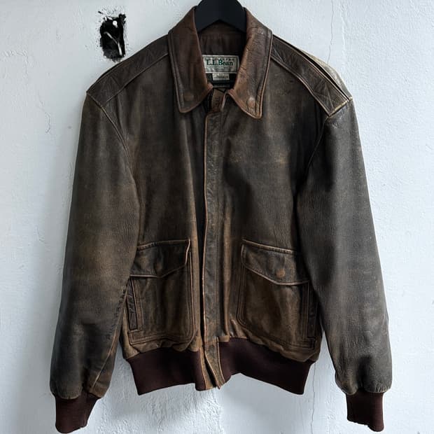 80's USA Made 엘엘빈 고트스킨 A2 봄버 자켓