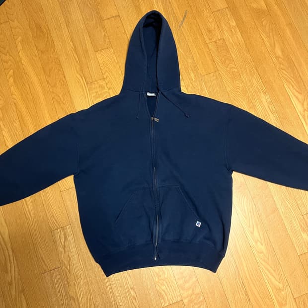 [XL] 90s USA 빈티지 러셀 후드집업 네이비