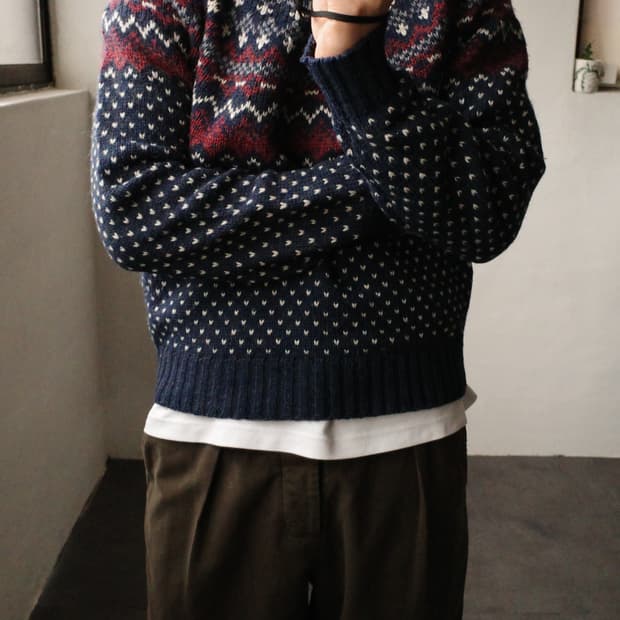 빈티지 노르딕 니트 