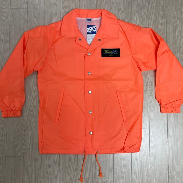 아식스 00s 올드 코치 자켓 ASICS OLD 2000 오렌지 M