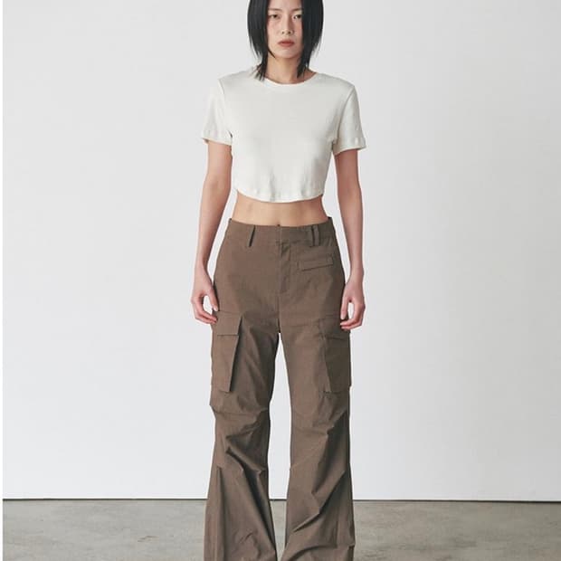 Ordes cargo flare trousers - khaki