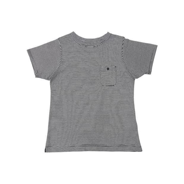 Beams Boy stripe pocket tee