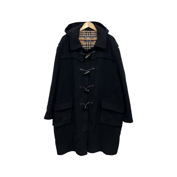 버버리 안감 체크 후드 떡볶이 코트 더플 코트