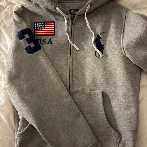 폴로 빅포니 성조기 후드집업