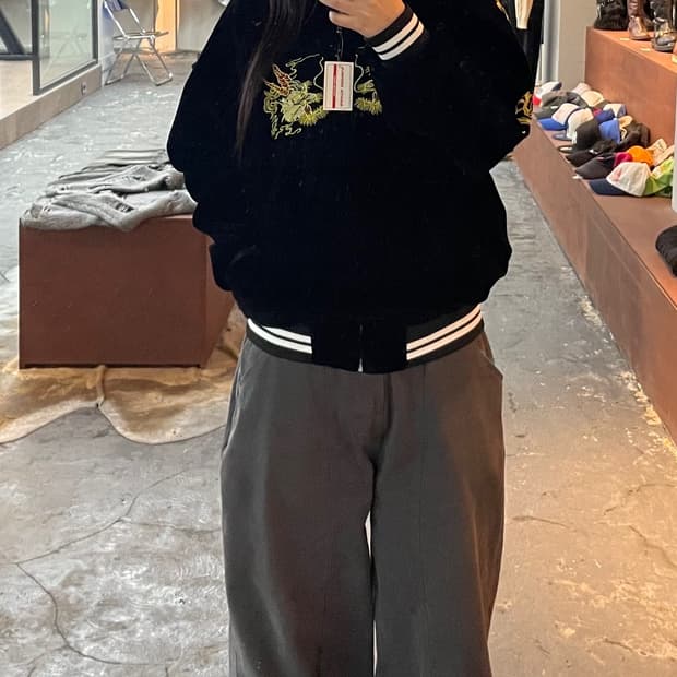빈티지 신룡 벨벳 스키쟌 H669