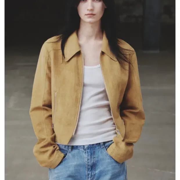 (택o,새상품)인사일런스우먼 포우 스웨이드 자켓 CAMEL / S