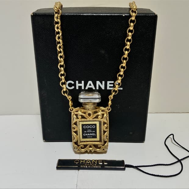 정품] 초초레어 빈티지샤넬 COCO 향수목걸이 샤넬 퍼퓸 네크리스