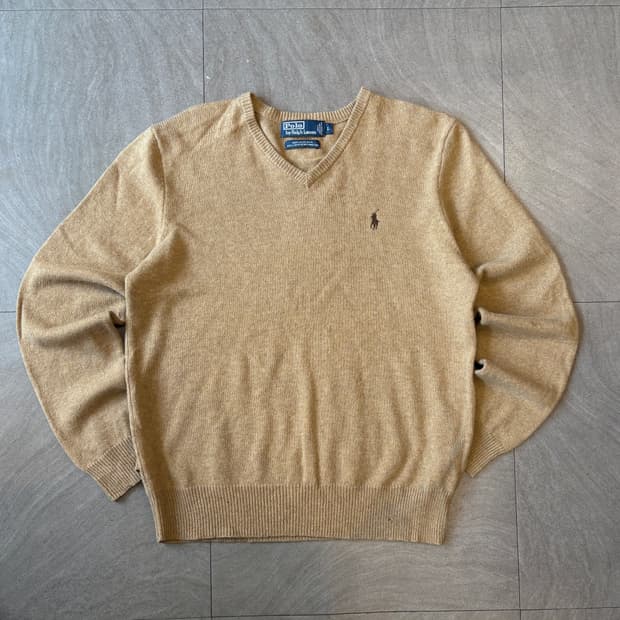 폴로 정품 베이지 렘스울 니트 