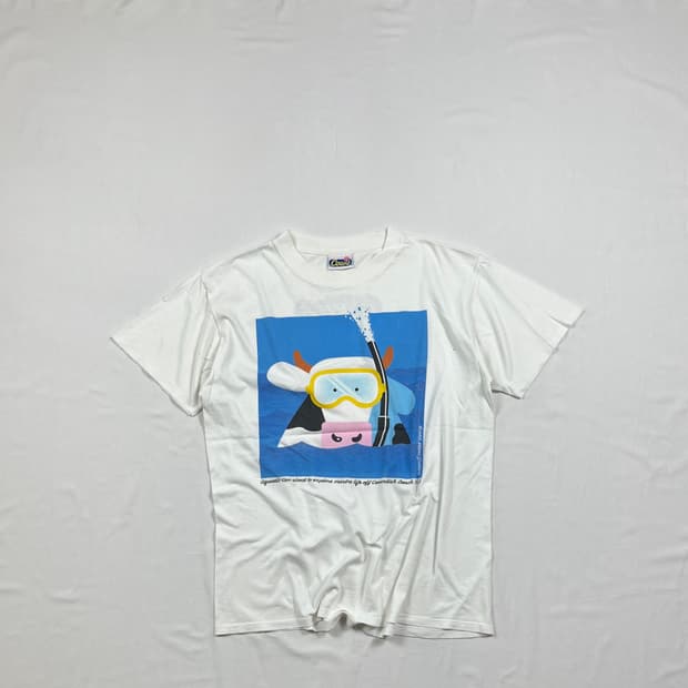 80’s 89년도 카우 cow 프린트 반팔티