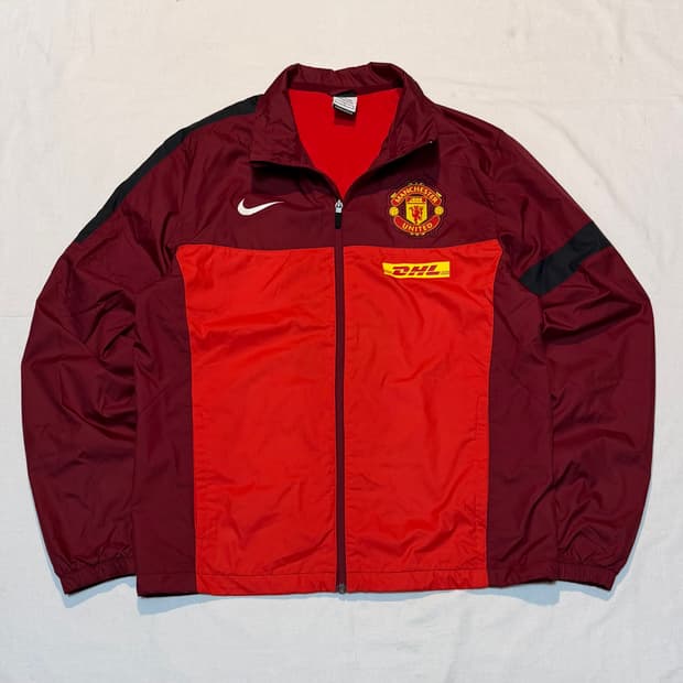 나이키 12-13 맨유 DHL 바람막이 레드