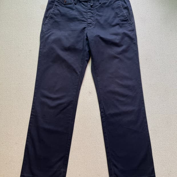 A VONTADE CINCH BACK COTTON CHINO PANTS
