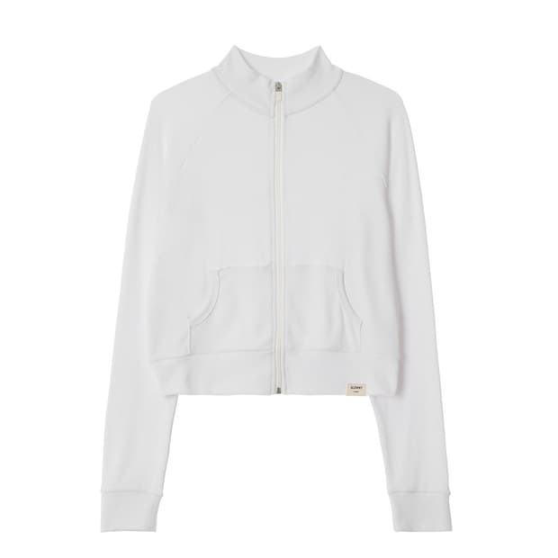 글로니 G 클래식 립 트랙 집업 화이트