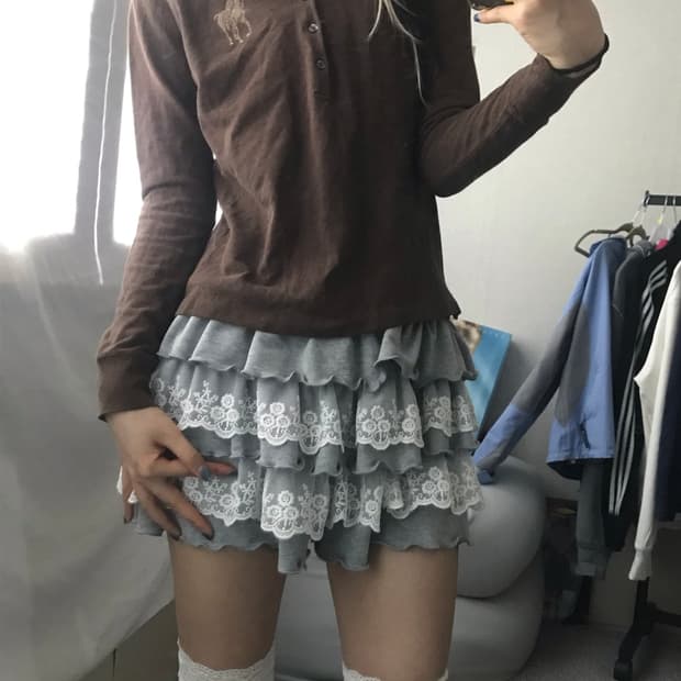폴로 브라운 큐빅 빅포니 티셔츠