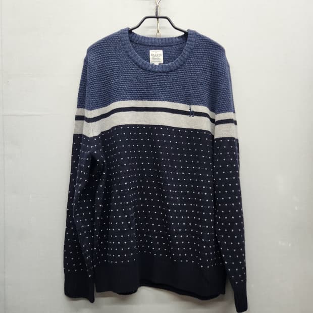 헤지스 도트 패턴 멀티배색 니트 XL