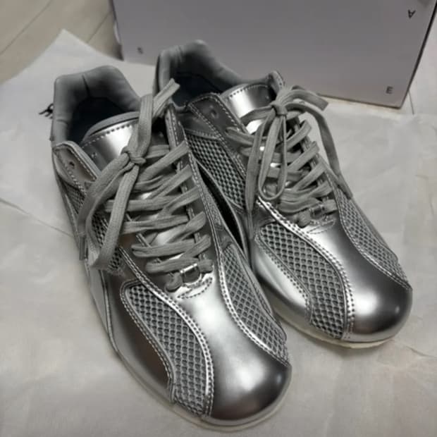 [Lab Series] 스파이더 레더 스니커즈 실버