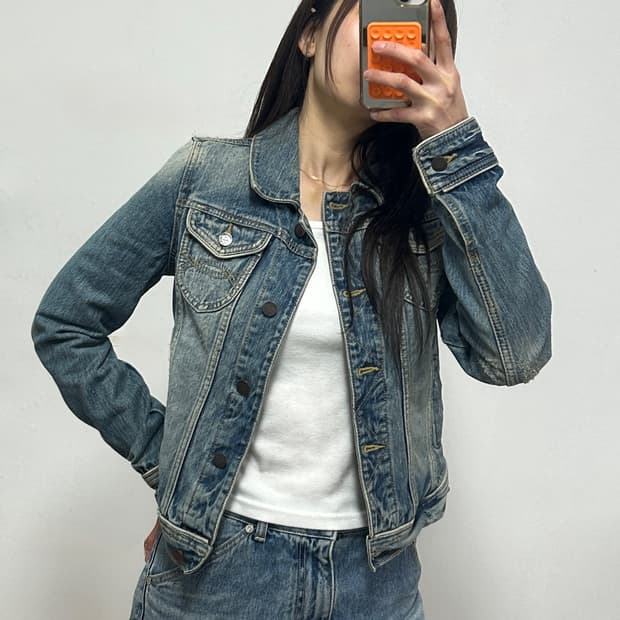 아베크롬비 중청 워싱 데님 자켓