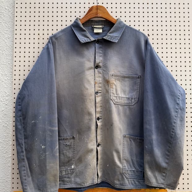 HARD SUN FADED DISTRESSED 썬페이드 헤링본 워크자켓