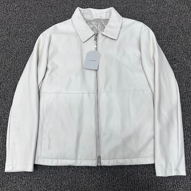 [새상품] 라퍼지스토어 아이보리 가죽 자켓 M