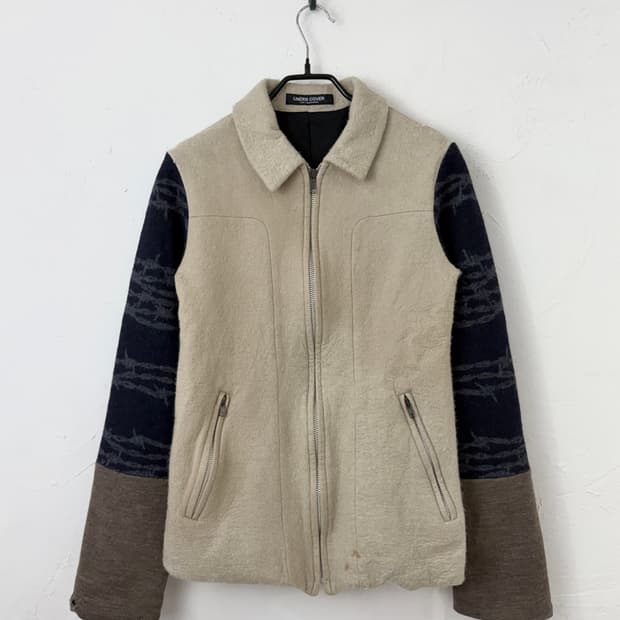 언더커버 96AW 와이어기 축융울 자켓