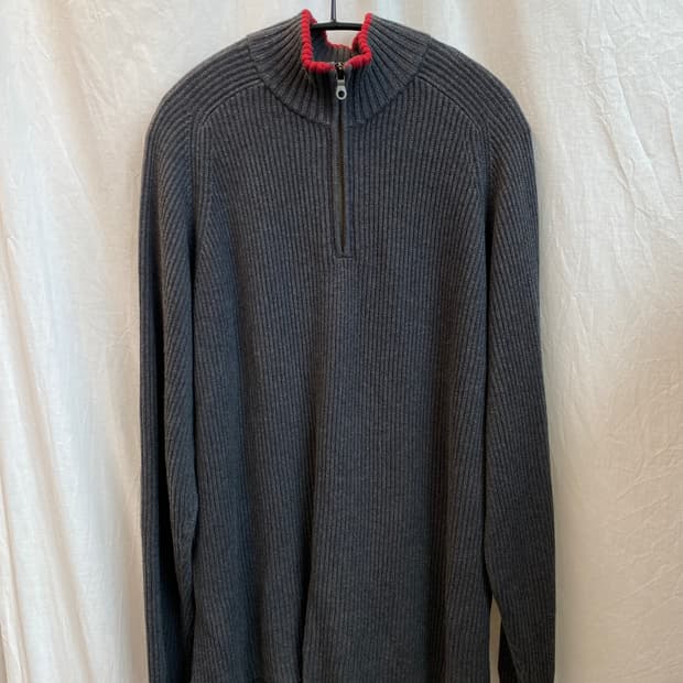 GAP 딥그레이 집업 니트(MEN XL)