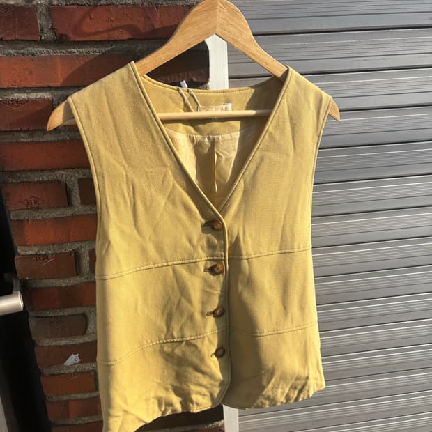 Vintage Mustard Tailored Vest